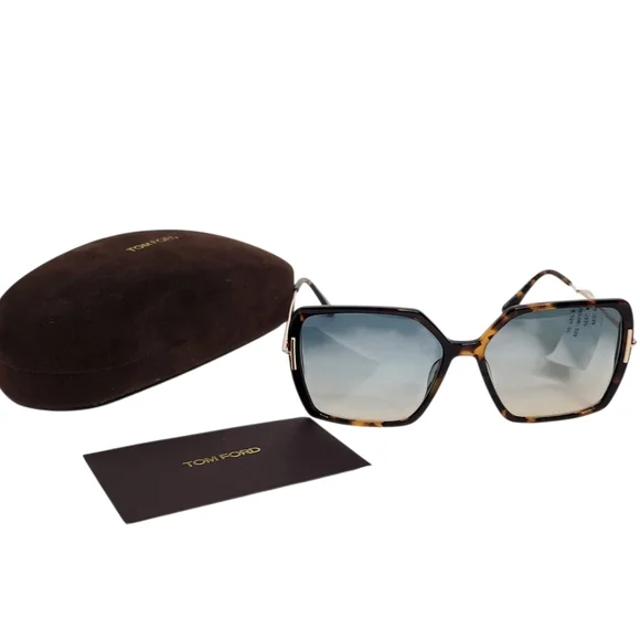 TOM FORD Joanna Butterfly Havana Sunglasses NEW - Picture 8 of 10